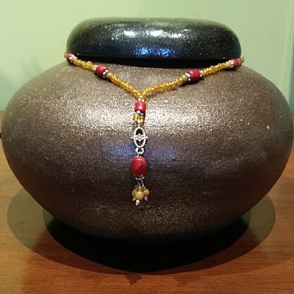 Vintage beaded necklace - Picture 3 of 5